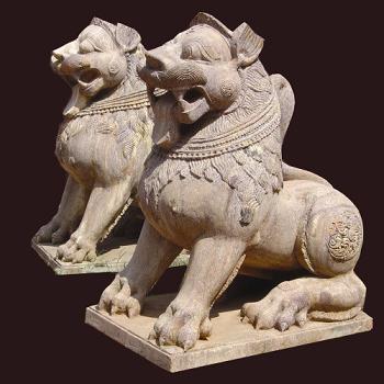 Sand Stone Lion Statue